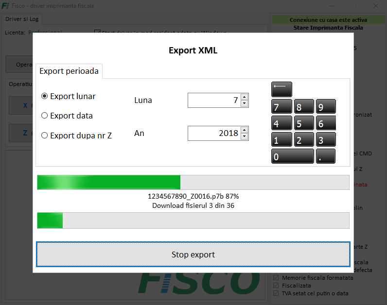 export xml anaf fisco